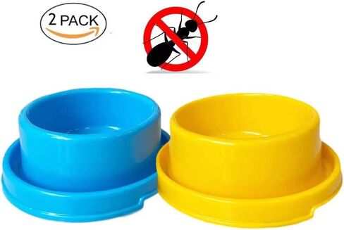 تيسون وعاء طعام مرتفع للكلاب والقطط والجراء بتصميم دائري مضاد للانسكاب وملون ومضاد للنمل، وعاء طعام للحيوانات الصغيرة in Kuwait