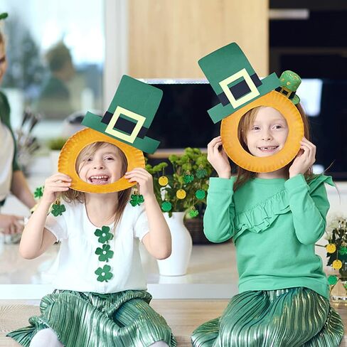 CCINEE 40pcs St Patrick's Day Decorations Shamrock Ornaments and Coins Set Green Gold Plastic Good Luck Clover Hanging Baubles Trefoil Pendant Decoration for Irish Festival Tree Shelf Home Party Decor in Saudi Arabia