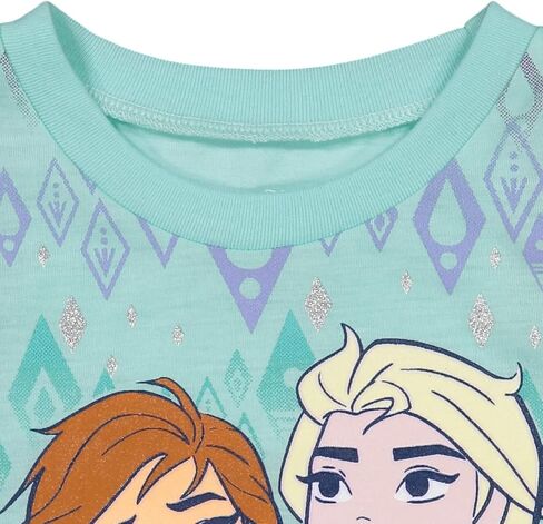 Disney Frozen Princess Anna Elsa Baby Girls T-Shirt and Shorts Outfit Set Infant to Little Kid in Saudi Arabia