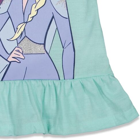 Disney Frozen Princess Anna Elsa Baby Girls T-Shirt and Shorts Outfit Set Infant to Little Kid in Saudi Arabia