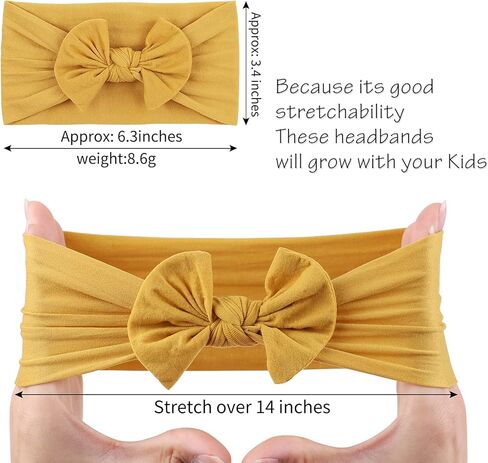 60 قطعة طفلة Headbands الطفل فيونكات شعر Headbands لينة النايلون العصابات الشعر إكسسوارات الشعر للأطفال حديثي الولادة طفل الفتيات الرضع in Kuwait