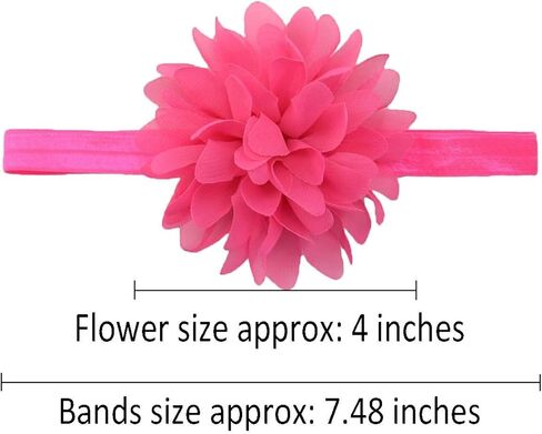 30 قطعة من عصابات الرأس للفتيات من DED، أربطة رأس ناعمة من الشيفون على شكل زهرة، إكسسوارات للشعر لحديثي الولادة والرضع والأطفال الصغار in Kuwait