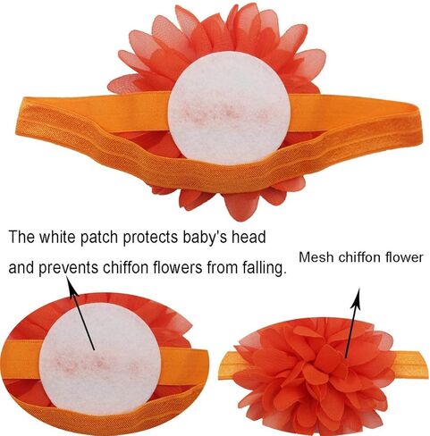 30 قطعة من عصابات الرأس للفتيات من DED، أربطة رأس ناعمة من الشيفون على شكل زهرة، إكسسوارات للشعر لحديثي الولادة والرضع والأطفال الصغار in Kuwait