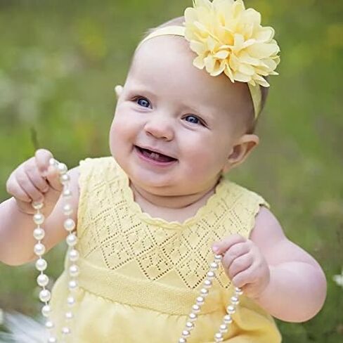 30 قطعة من عصابات الرأس للفتيات من DED، أربطة رأس ناعمة من الشيفون على شكل زهرة، إكسسوارات للشعر لحديثي الولادة والرضع والأطفال الصغار in Kuwait