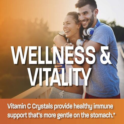 مسحوق فيتامين C المخزن وحمض الأسكوربيك المخزن مع بلورات أسكوربات الصوديوم الدقيقة القابلة للذوبان - يعزز نظام المناعة الصحي وحماية الخلايا - مضاد أكسدة قوي - رطل واحد (16 أونصة) in Kuwait