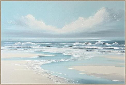 Sea and Cloud Wall Art framed Painting hand painted gallery wrapped canvas for Living room Bedroom Office Lounge 48 X 32 inch in Saudi Arabia