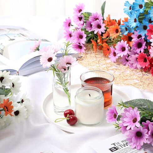 Zeyune 30 Bundles Artificial Daisies Flowers, Sunflowers Artificial Flowers Daisy Mums Fake Flowers, Outdoor UV Resistant for Hanging Planter Home Wedding DIY Garden Porch Window Office in Saudi Arabia