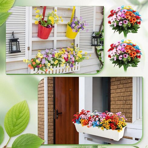 Zeyune 30 Bundles Artificial Daisies Flowers, Sunflowers Artificial Flowers Daisy Mums Fake Flowers, Outdoor UV Resistant for Hanging Planter Home Wedding DIY Garden Porch Window Office in Saudi Arabia
