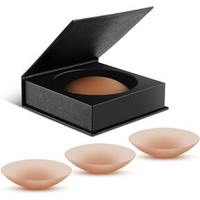 Konikit 2 أزواج أغطية الحلمات مع رفع للنساء قابلة لإعادة الاستخدام الحلمة منصات لاصقة فطائر اللحم غطاء الحلمة مع صندوق السفر in Kuwait