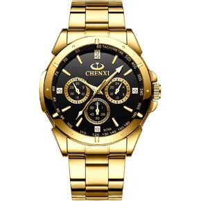 DREAMING Q&P Fq-005 Classic Style Gold Stainless Steel Mens Wrist Watches with Crystals for Man in Saudi Arabia