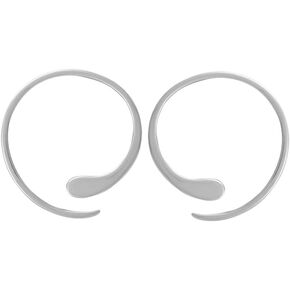Boma Jewelry Sterling Silver Pull Through Hoop Earrings