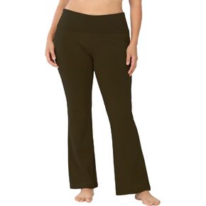 Women's Plus Size High Waist 7/8 Compression Workout Leggings with Pocket 27" Inseam