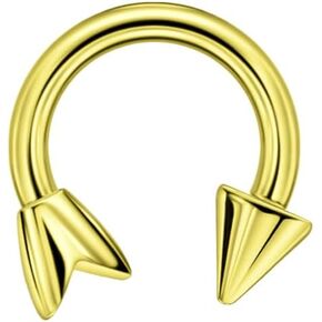 FANSING 316l Surgical Steel Horseshoe Piercing Jewelry with Internally Threaded Ends 6mm/8mm/10mm/12mm