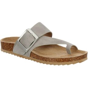 Bjorndal - Women's Faux Leather Slip-On Single Band Toe Strap Cork Bed Sandal