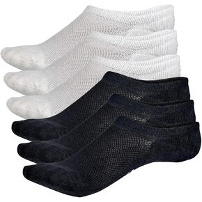 Bamboo Sports Unisex Invisible No Show Socks Moisture Wicking & Odor Eliminating