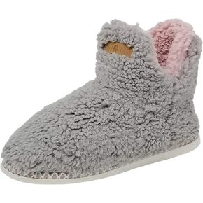 GaaHuu Womens Berber Slipper boot with memory foam