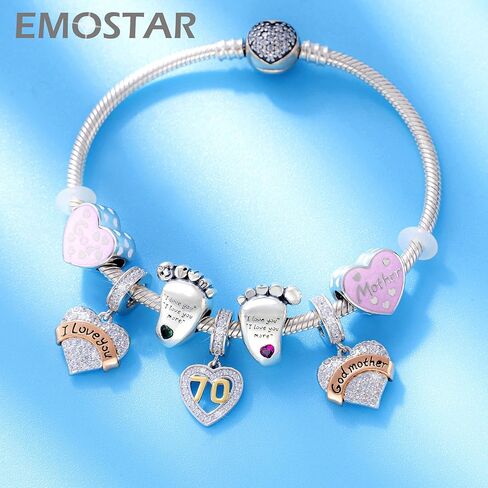 Family Charms, 925 Sterling Silver Mother Father Daughter Son Sister Brother Godmother Goddaughter Nana Grandpa Nephew Husband Wife Aunt Uncle Best Friends,I Love You Dangle,fit European Bracelet in Kuwait
