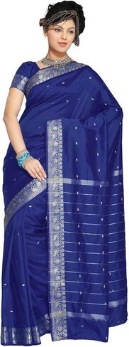 Sanskruti India Womens Indian Ethnic Traditional Banarasi Art Silk Saree Sari Wrap Fabric Dress Drape in Saudi Arabia