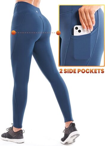 Heathyoga Sherpa Fleece Lined Leggings Women Winter Thermal Leggings with Pockets for Women Warm High Waist Yoga Pants in Saudi Arabia