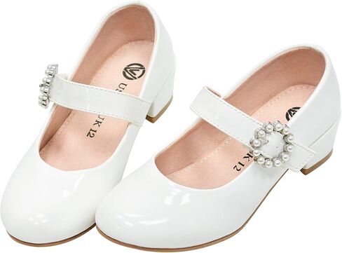 Girls Dress Shoes Mary Jane Shoes for Girls Wedding Flower Girl Shoes Princess Party School Shoes Low Heel Flats for Little/Big Kids in Kuwait