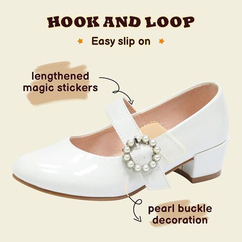 Girls Dress Shoes Mary Jane Shoes for Girls Wedding Flower Girl Shoes Princess Party School Shoes Low Heel Flats for Little/Big Kids in Kuwait