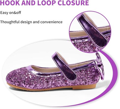 أحذية YIBLBOX للفتيات اللامعة باليه المسطحة Mary Jane Sparkle Princess Dress للأطفال الصغار in Kuwait