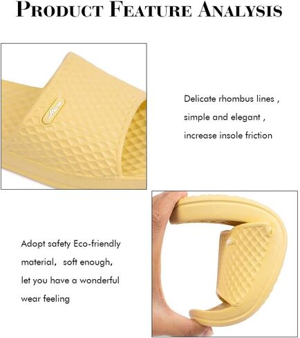 FUNKYMONKEY Women's Shower Slides, Lightweight Quick-Dry EVA Slippers | All-Weather Non-Slip Quick-Dry Sandals | Versatile Indoor/Outdoor Footwear for Home, Pool, Shower & Beach in Saudi Arabia