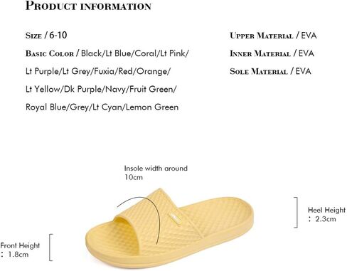 FUNKYMONKEY Women's Shower Slides, Lightweight Quick-Dry EVA Slippers | All-Weather Non-Slip Quick-Dry Sandals | Versatile Indoor/Outdoor Footwear for Home, Pool, Shower & Beach in Saudi Arabia