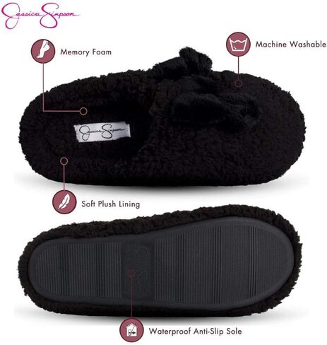 Jessica Simpson Women's Plush Marshmallow Slide on House Slipper Clog with Memory Foam in Saudi Arabia