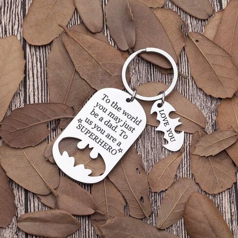 Fathers Gifts Dad Birthday Keychain for Daddy Step Dad to Be Husband from Daughter Son Wife Kids I Love You Key Ring Father of The Bride Step Father Figure Wedding Anniversary Men Him Black in Saudi Arabia