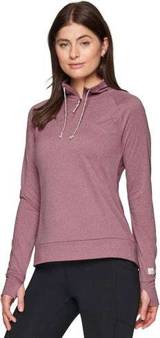 تي شيرت نسائي من Avalanche ذو رقبة وهمية وأكمام طويلة وسحاب علوي 1/4 in Kuwait