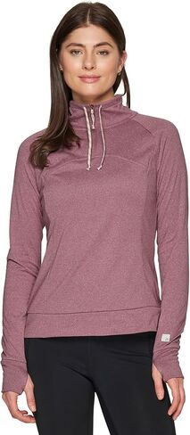 تي شيرت نسائي من Avalanche ذو رقبة وهمية وأكمام طويلة وسحاب علوي 1/4 in Kuwait