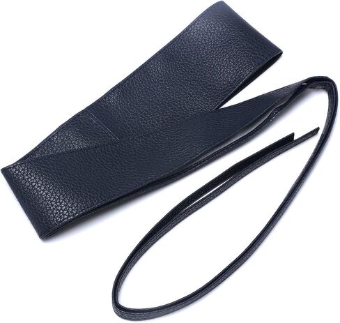 TOP HUNTER Women Faux Leather Obi Style Belt, Retro Lace Up Wide Wrap Waist Belt for Party Casual Fashion in Kuwait