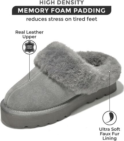 Project Cloud 100% Genuine Leather Memory Foam Slippers for Women Footwear | Memory Foam Cushioning; Genuine Leather Upper; Non-Slip Sole; Lightweight Design for Everyday Comfort and Support All-Day Use in Saudi Arabia