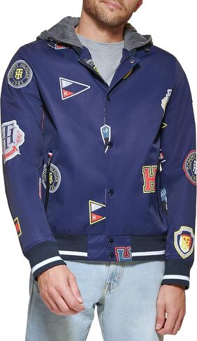 Tommy Hilfiger Men's Fashion Bomber with Attached Jersey Hood in Saudi Arabia