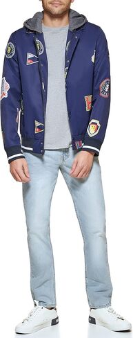 Tommy Hilfiger Men's Fashion Bomber with Attached Jersey Hood in Saudi Arabia