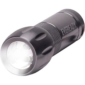 ايفريداي مصباح يدوي LED معدني صغير مقاوم للماء، يتضمن 3 بطاريات ايه ايه ايه شديدة التحمل، 21 لومن، اسود in Kuwait