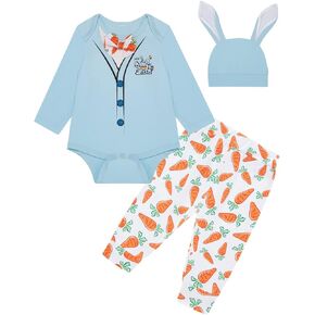 طقم ملابس للأطفال حديثي الولادة من الأولاد الصغار لعيد الفصح بأكمام طويلة in Kuwait