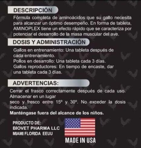 مكمل فيتامين Nutri-Line Aminoplex لصحة الدواجن المثالية - 100 قرص in Kuwait