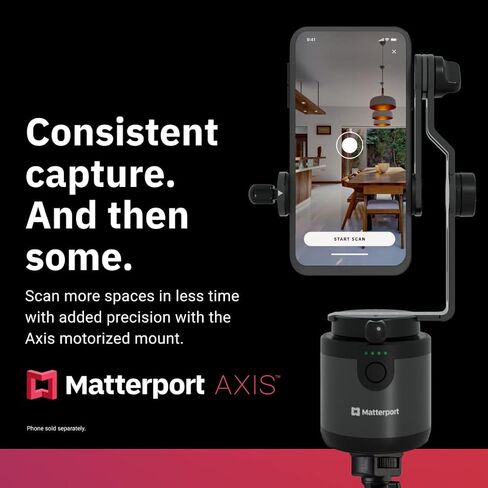 مثبت Matterport Axis Gimbal - حامل دوار بمحرك لجولة افتراضية ثلاثية الأبعاد احترافية 360 صورة مع حامل ثلاثي محمول وقابل للطي in Kuwait