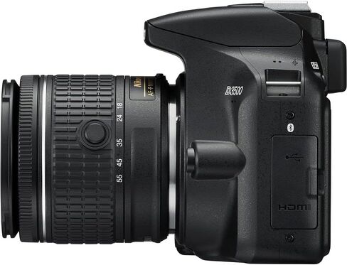 Nikon D3500 24.2MP DSLR Digital Camera with AF-P DX 18-55mm Lens (1590) Deluxe Bundle -Includes- Sandisk 64GB SD Card + Large Camera Bag + Filter Kit + Spare Battery + Telephoto Lens + More in Saudi Arabia
