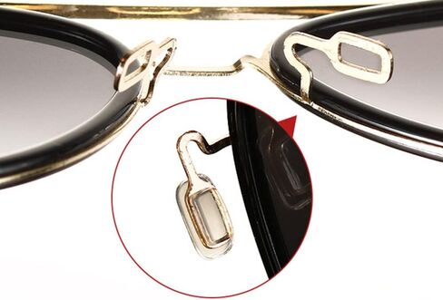 نظارات شمسية من NLQHOPTS مع 5 أزواج من نظارات الأنف من السيليكون الناعم في حماية الأنف، وسادات جسر الأنف البديلة للنظارات لإطار النظارات الشمسية ماوي (11 مم، مربعة/مستطيلة) in Kuwait