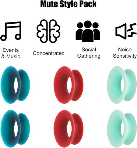 6pcs Earplugs Mute Style Pack, Quiet Ear Plugs Accessories for Extra 5 dB Noise Reduction Earplugs Quiet for Journey Home Office Library(6 colors) in Saudi Arabia