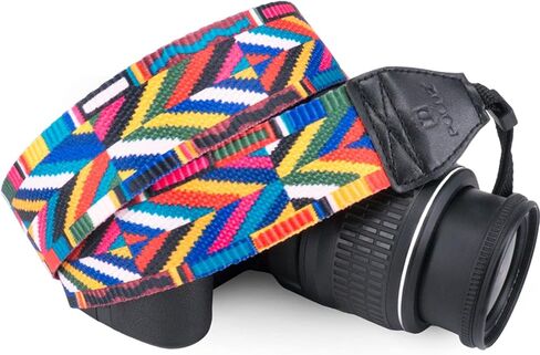 حزام كتف برقبة الكاميرا من Wolven متوافق مع DSLR/SLR وما إلى ذلك، زهرة سوداء in Kuwait