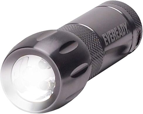 ايفريداي مصباح يدوي LED معدني صغير مقاوم للماء، يتضمن 3 بطاريات ايه ايه ايه شديدة التحمل، 21 لومن، اسود in Kuwait