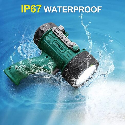 YIERBLUE Rechargeable Spotlight,Handheld Rechargeable Flashlight 200,000 Lumens LED, IP67 Waterproof 12 Hours Running for Boating, Camping, Hunting in Saudi Arabia