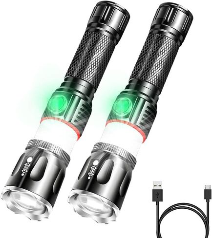 Tactical Flashlight Rechargeable, High Lumens Led Flashlights Handheld-Magnetic Base, Super Bright, Zoomable, Water-Resistance, 4 Modes, Powerful Flash Light for Camping, Hiking and Emergence in Saudi Arabia