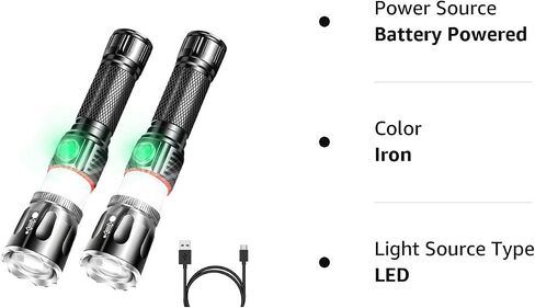 Tactical Flashlight Rechargeable, High Lumens Led Flashlights Handheld-Magnetic Base, Super Bright, Zoomable, Water-Resistance, 4 Modes, Powerful Flash Light for Camping, Hiking and Emergence in Saudi Arabia