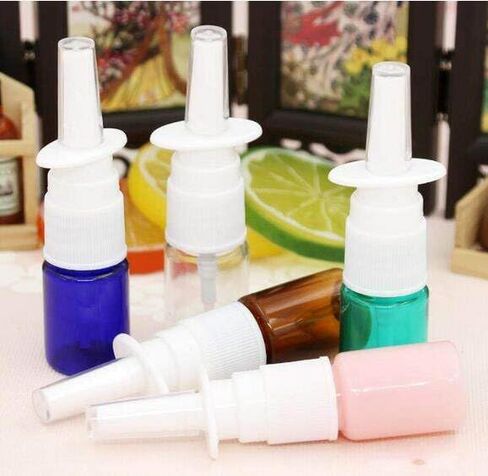 12PCS 5ml Empty Mini Plastic Nasal Spray Bottles Cosmetic Fine Mist Sprayers Dispensing Cleanser Container Travel Size Container for Saline Nasal Spray Wash Perfumes (Green) in Saudi Arabia