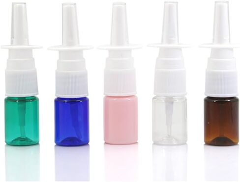12PCS 5ml Empty Mini Plastic Nasal Spray Bottles Cosmetic Fine Mist Sprayers Dispensing Cleanser Container Travel Size Container for Saline Nasal Spray Wash Perfumes (Green) in Saudi Arabia